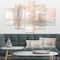 Designart - Intersect II Grey - Pink Modern Premium Canvas Wall Art
